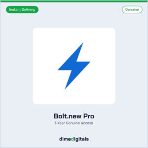 Genuine Bolt.new Pro at DimeDigitals