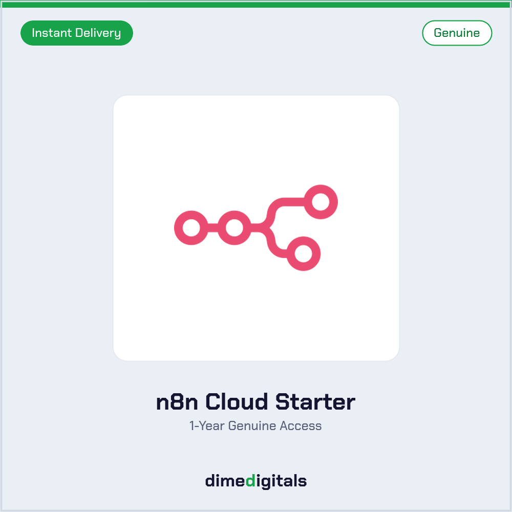 Genuine n8n Cloud Starter at DimeDigitals