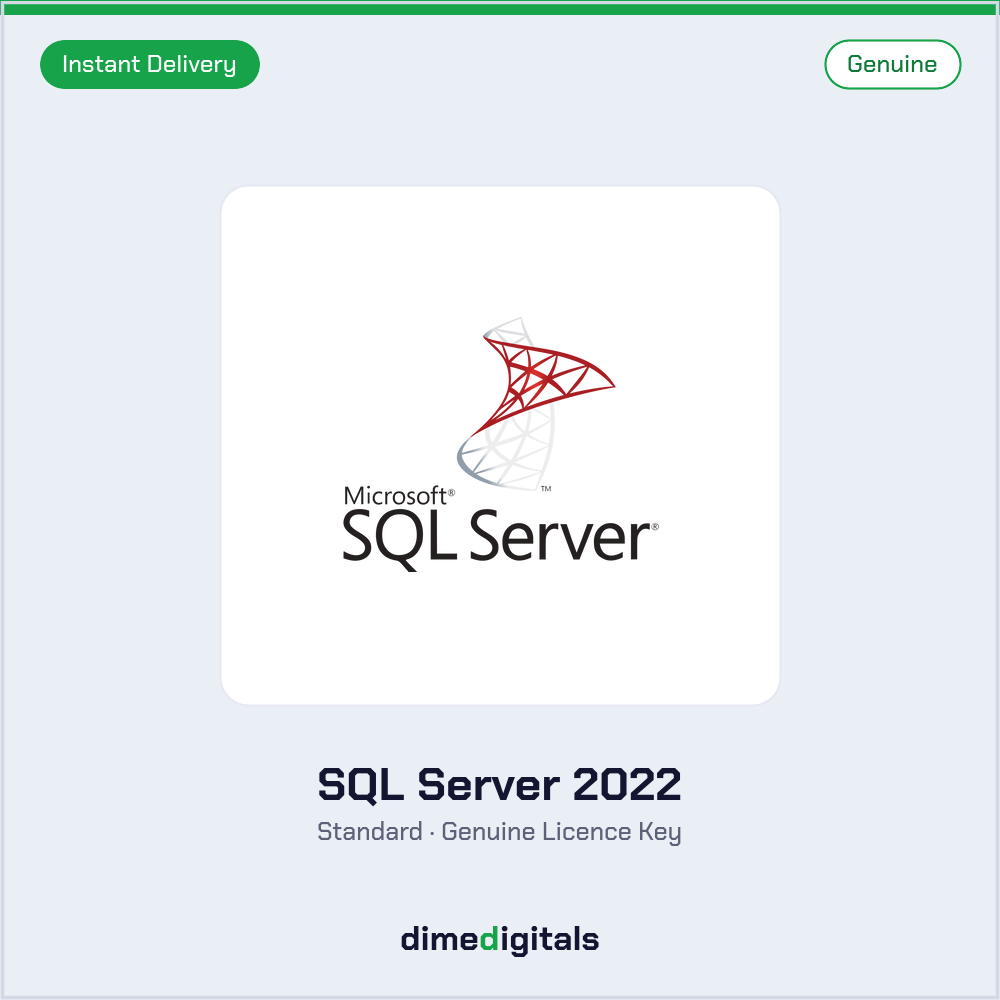Genuine SQL Server 2022 Standard at DimeDigitals