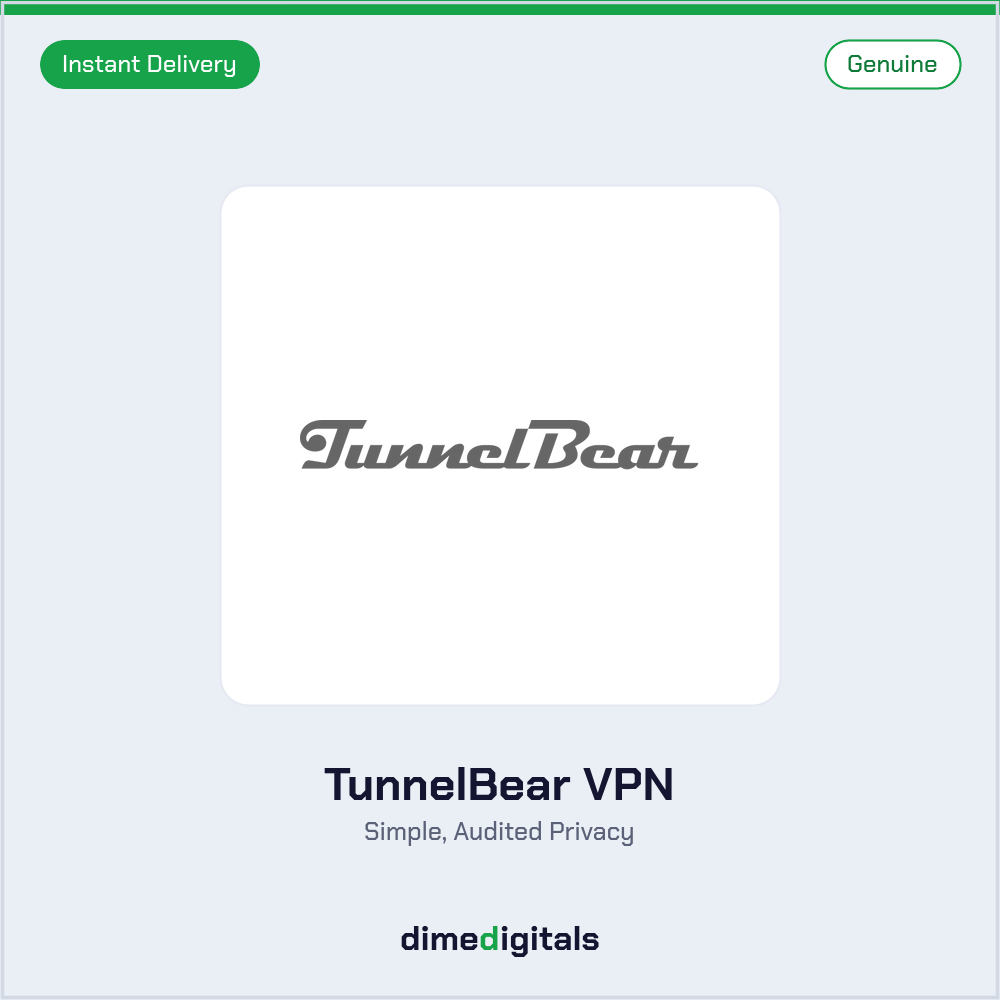 Genuine TunnelBear VPN at DimeDigitals