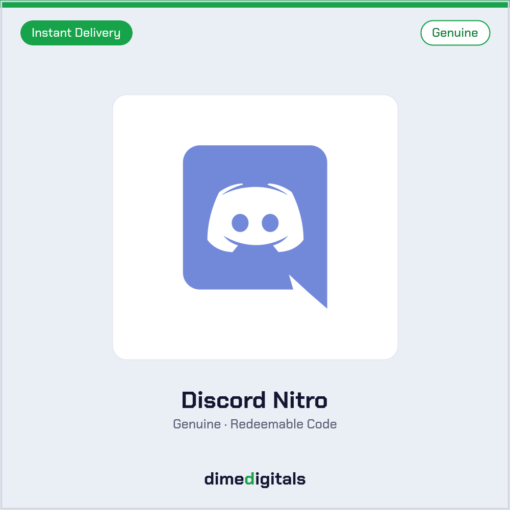 Genuine Discord Nitro at DimeDigitals