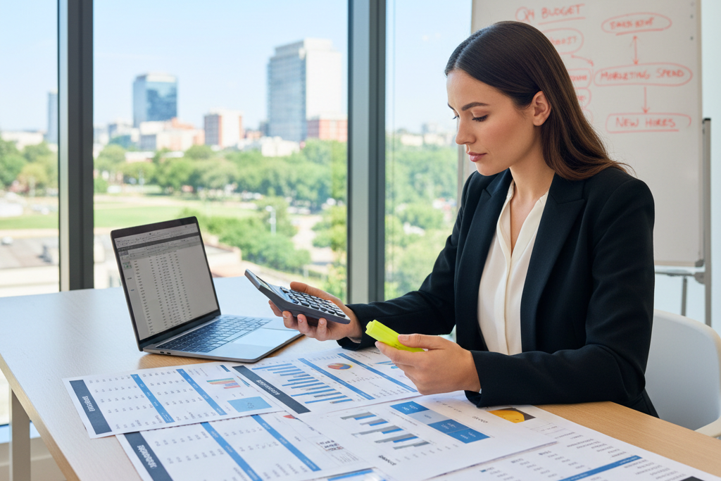Small business owner comparing prices before choosing to buy Windows 11 Pro key