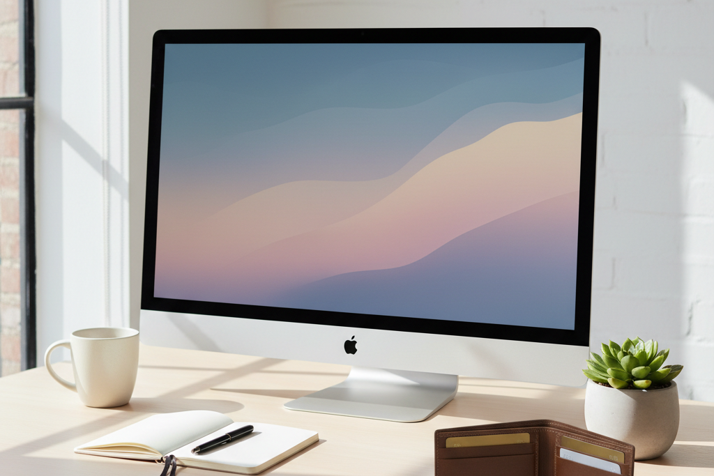 Home office desk with computer and wallet showing Netflix premium cost research