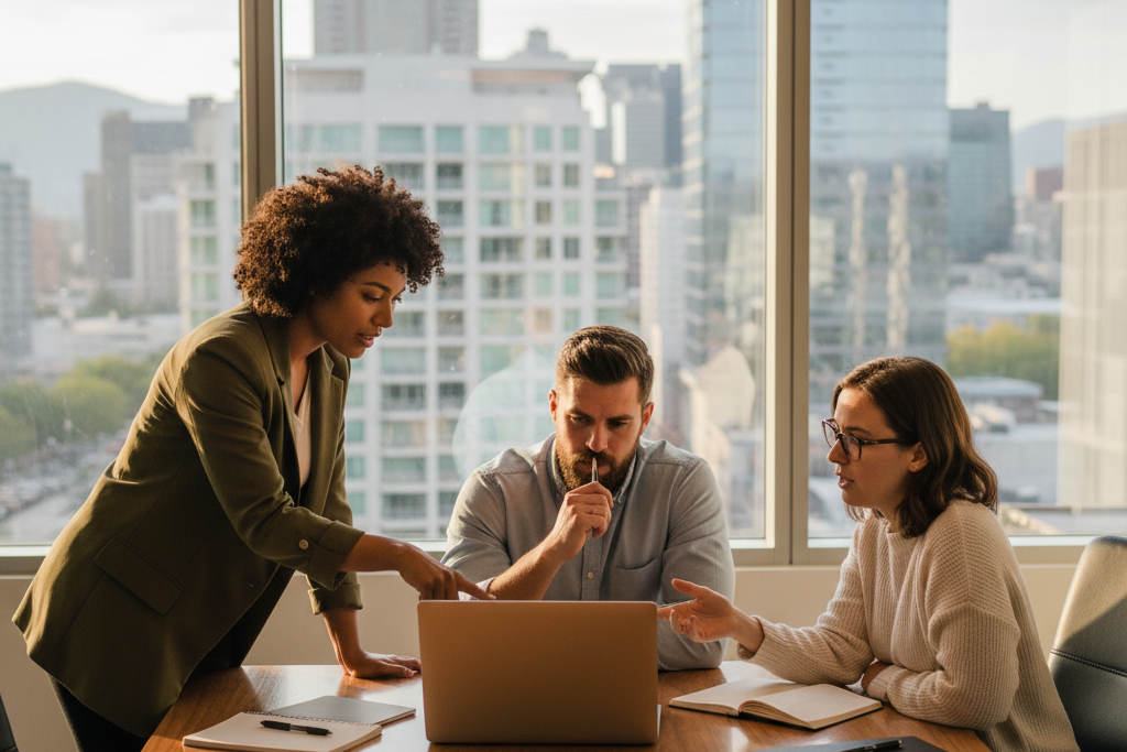 Small business team deciding whether to upgrade from windows 10 vs windows 11