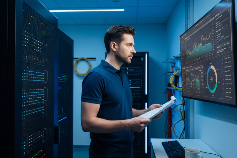 IT professional reviewing server setup related to Windows Server 2019 key upgrade